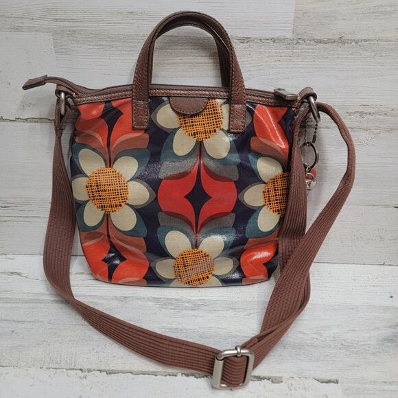 Fossil Multicolor Floral Crossbody Bag & Coin Holder EUC - Picture 3 of 11